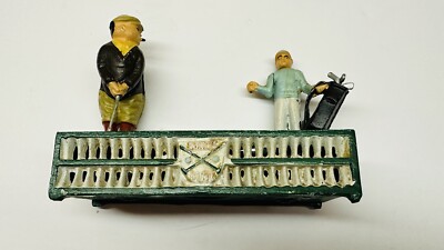 Vintage Cast Iron Golfers Birdie Putt Mechanical Coin Bank | eBay