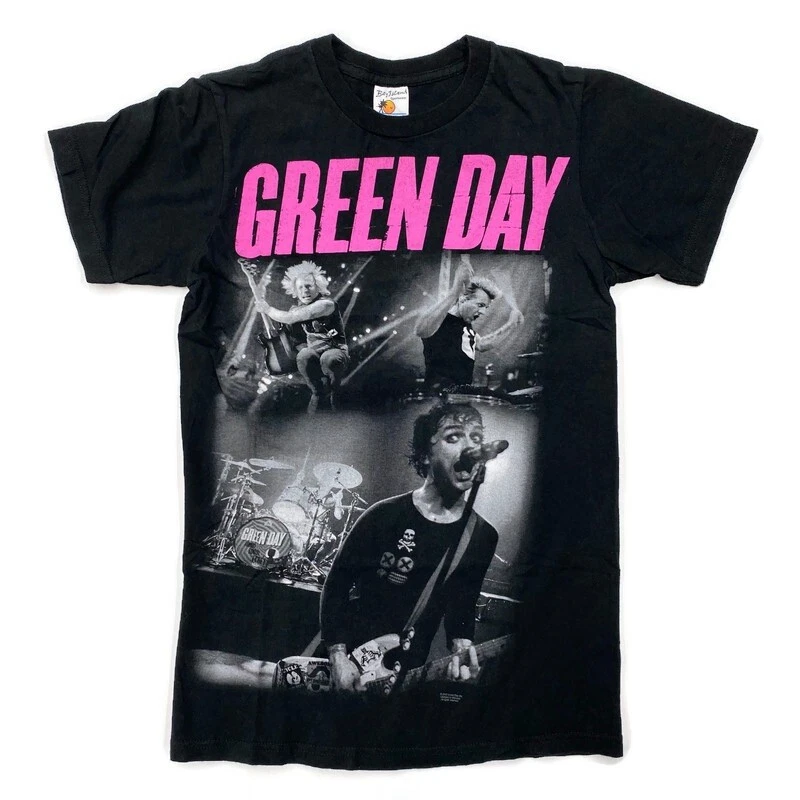 Green Day Adult XS Graphic Print Short Sleeve T Shirt Concert Pink Black Cotton