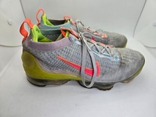 Nike Air VaporMax Flyknit 2021 Shoes Women's 7.5 Gray Running Athletic Sneakers