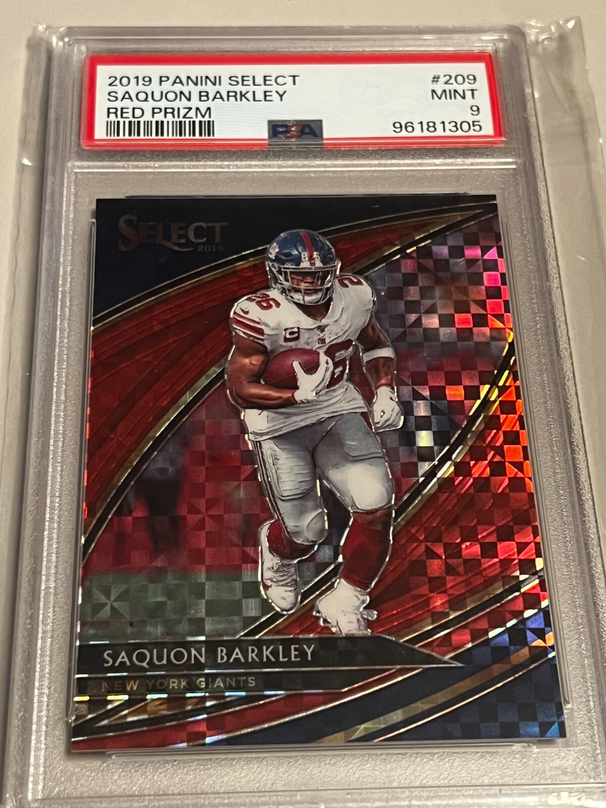 2019 Panini Select - Field Level Red Prizm #209 Saquon Barkley 1/49