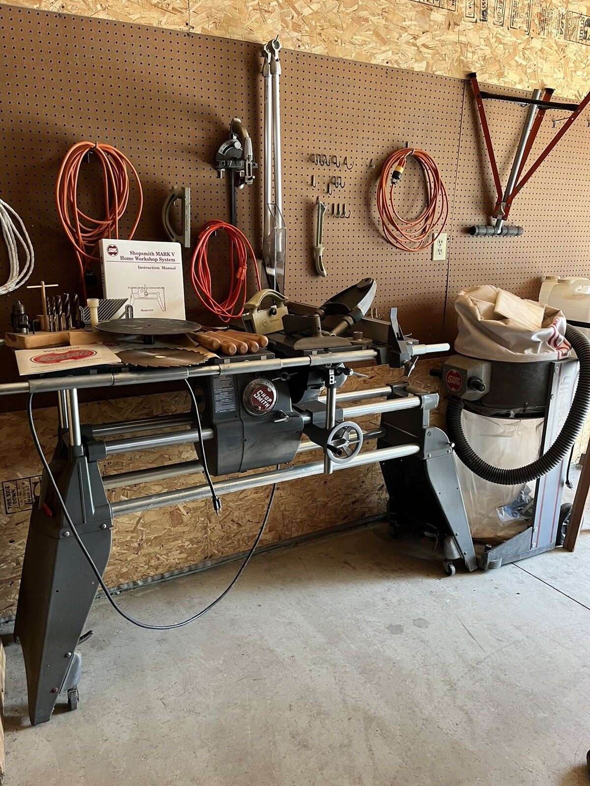 ShopSmith Mark V 510 Full Table & Fence Upgrade Kit Dust Collector