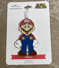 NEW Hallmark 2022 Super Mario MARIO 3" Flat Metal Enamel Coated Ornament
