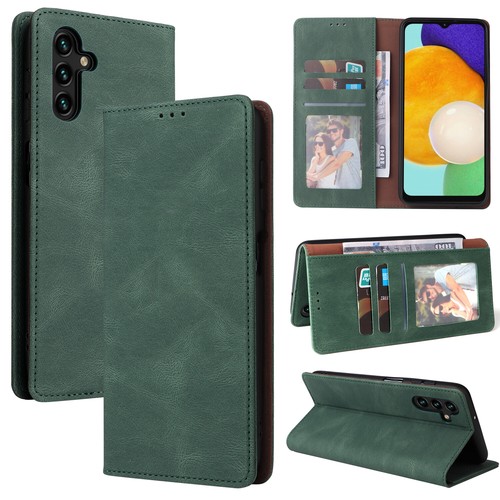 For Samsung Galaxy A22 A33 A51 A72 Plain Leather Flip Stand Wallet Phone Case - Picture 47 of 58