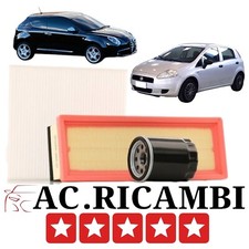 Kit  3 filtri Tagliando Grande Punto 1.2 1.4 GPL Alfa Mito Fiat Punto Evo