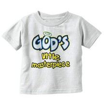 Gods Masterpiece Cute Christian Religious Toddler Boy Girl Youth T Shirt Tee