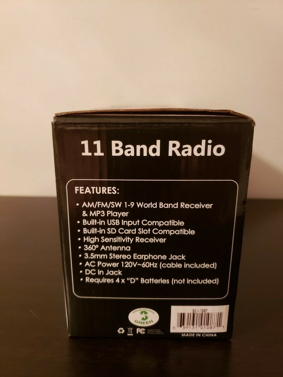 New, Opened Box SuperSonic 11 Band AM/FM/SW Radio. Model: SC-1087