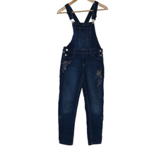 JORDACHE Women's Large Bib Overalls Blue Denim Carpenter Style Pants