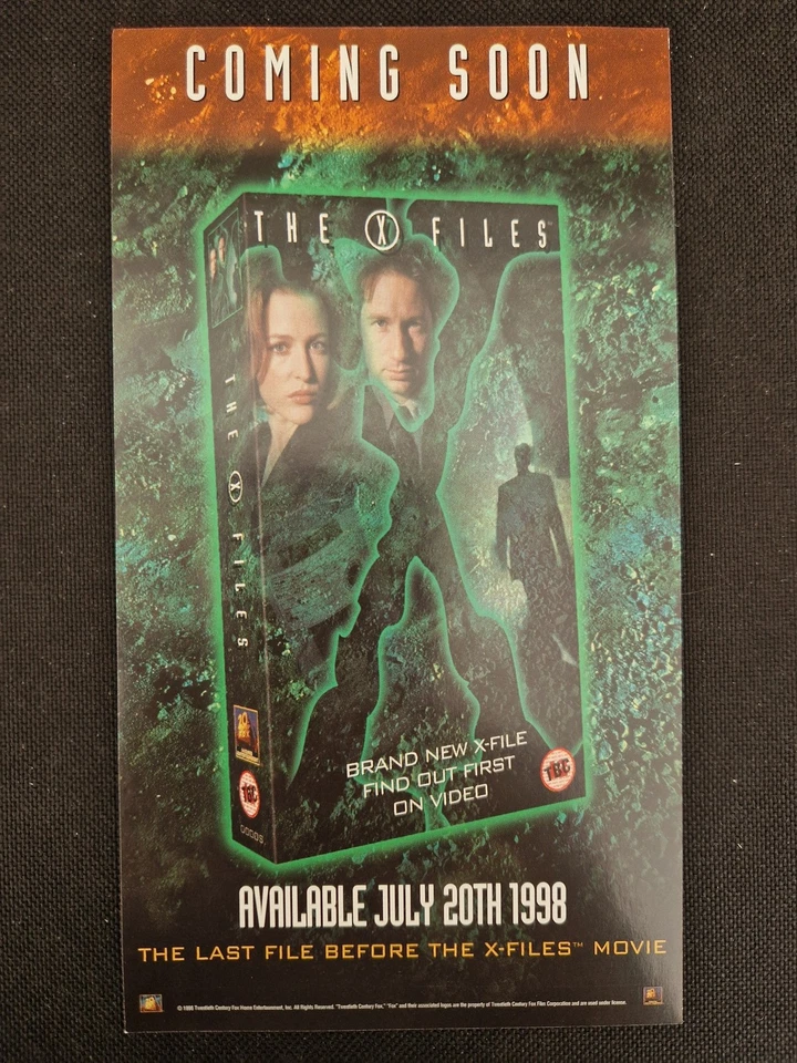 Akte X - 1998 - Die letzte Datei vor Film VHS Video - Faltblatt/Flyer #W914 - Bild 1 von 1