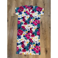 VTG Cottagecore Floral Button Front Shirt Dress Womens XL Midi Garden Party
