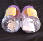 2 Unique Multi Color Plastic Baby Bottle Bank Piggy Bank Coin Savings Bank New — photo 2