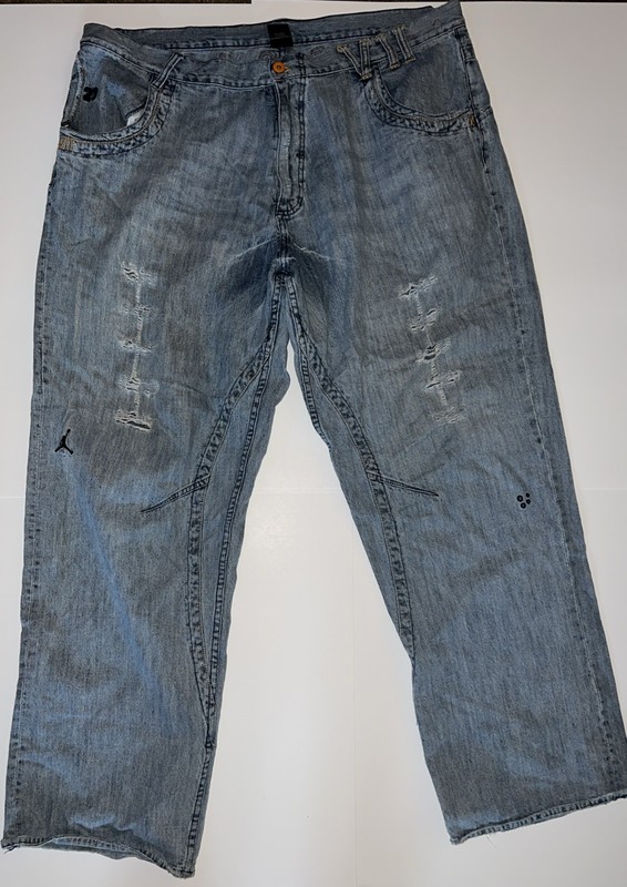 Air Jordan Brand Jeans 42x34 Vintage Og Y2k Light Blue Jordan 7