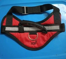 Red & Black Adjustable Harness W/Silver Reflective (M)