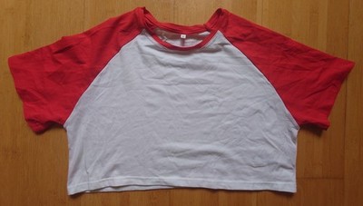 Barcode Berlin Crop Top Alva weiß-rot Gr.XL Neuware ohne Verkaufsetikett