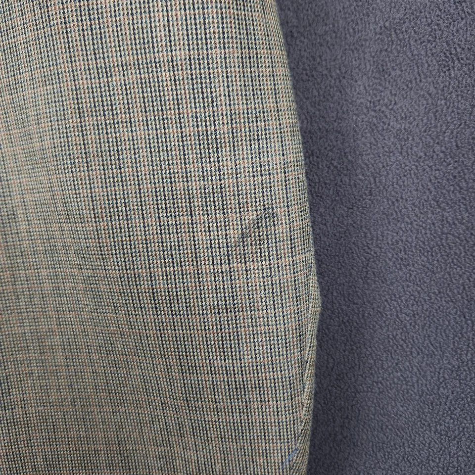 Blazer Chaps Para Hombres 46L Tostado Seda Lana Abrigo Deportivo Chaqueta a Cuadros Dos Botones Foto 3 de 4