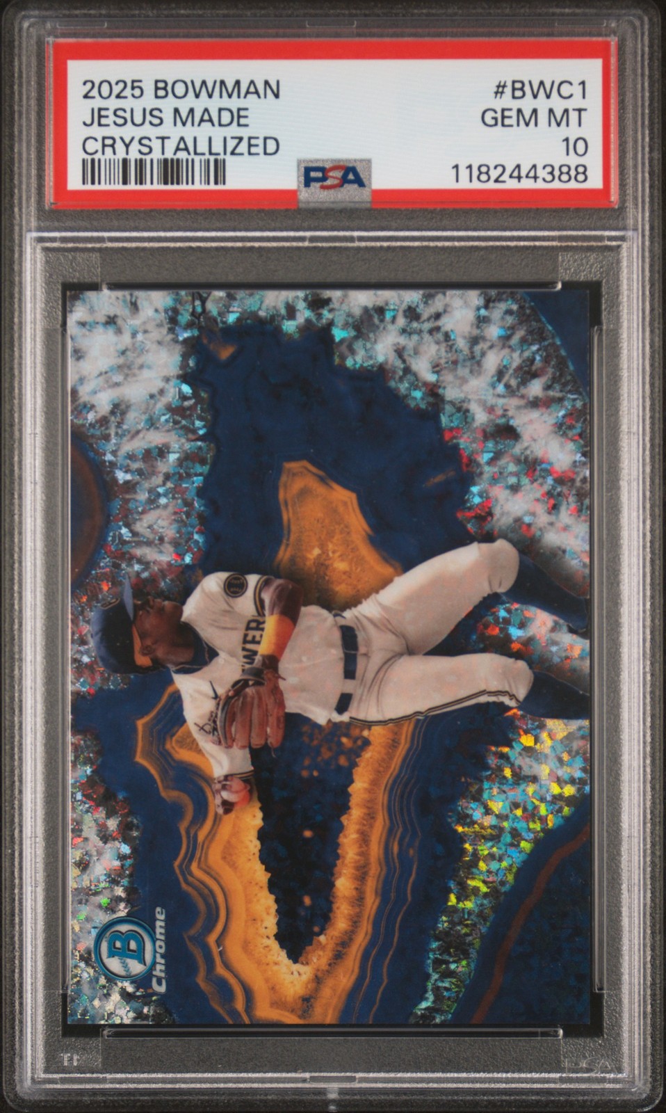 2025 BOWMAN CRYSTALLIZED #BWC1 JESUS MADE PSA 10
