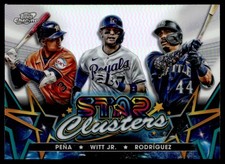 JULIO RODRIGUEZ / BOBBY WITT JR. / JEREMY PENA 2023 TOPPS CHROME COSMIC STAR