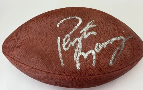 Peyton Manning Signed Wilson Duke Football Colts Broncos Hall Of Fame JSA READ