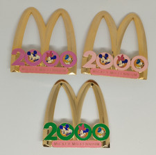 Lot de 3 Pins Disney x McDonald's "Mickey Millennium 2000" - Rare Vintage