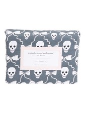 Skull  Bow Sheet Set, Twin