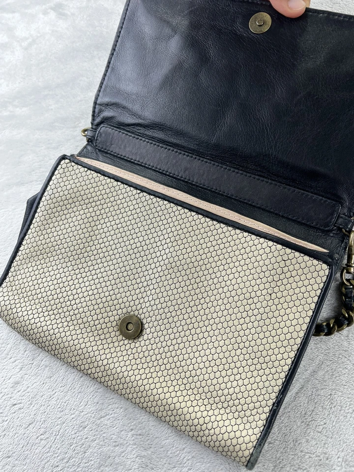 Isabella Fiore Bolso de Hombro Mujer Cuero Bordado Cadena Cartera Boho Foto 3 de 4