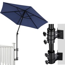 Yescom 7.5' Patio Umbrella Deck Mount Kit w/ Side Corner Holder for Outdoor Rail