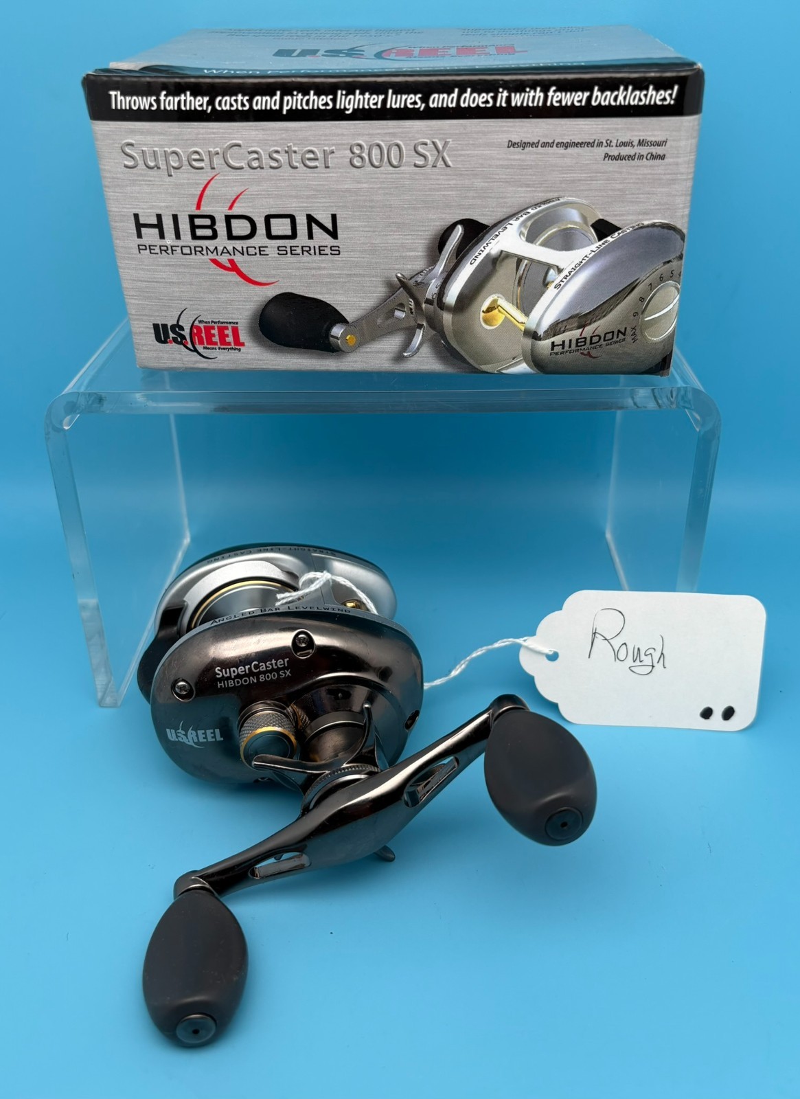 800SX Hibdon RH SuperCaster by U.S. Reel - Baitcaster Box Da