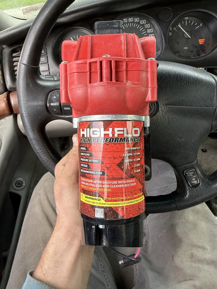 Bomba Pulverizadora Eléctrica 12V – 1.2 GPM – Presión Ajustable 80 PSI – Para Herbicidas Y Agua – Autocebante