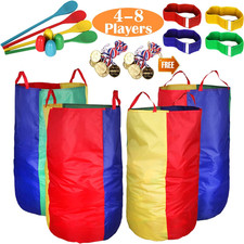 Outdoor Games, Potato Sack Race Bags for Kids Adults, Egg Spoon Relay Race, 3 Le