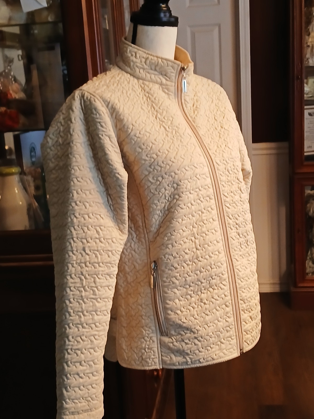 Robert Kitchen Womens Medium Eggshell Lined Jacke… - image 4