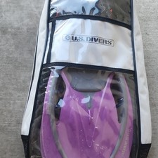 U.S. Divers Snorkel Set with Purple Fins and Carry Bag