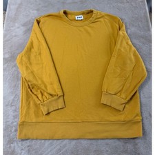 Pact Organic Cotton Sweatshirt Mustard Yellow Size XL Crew neck EUC