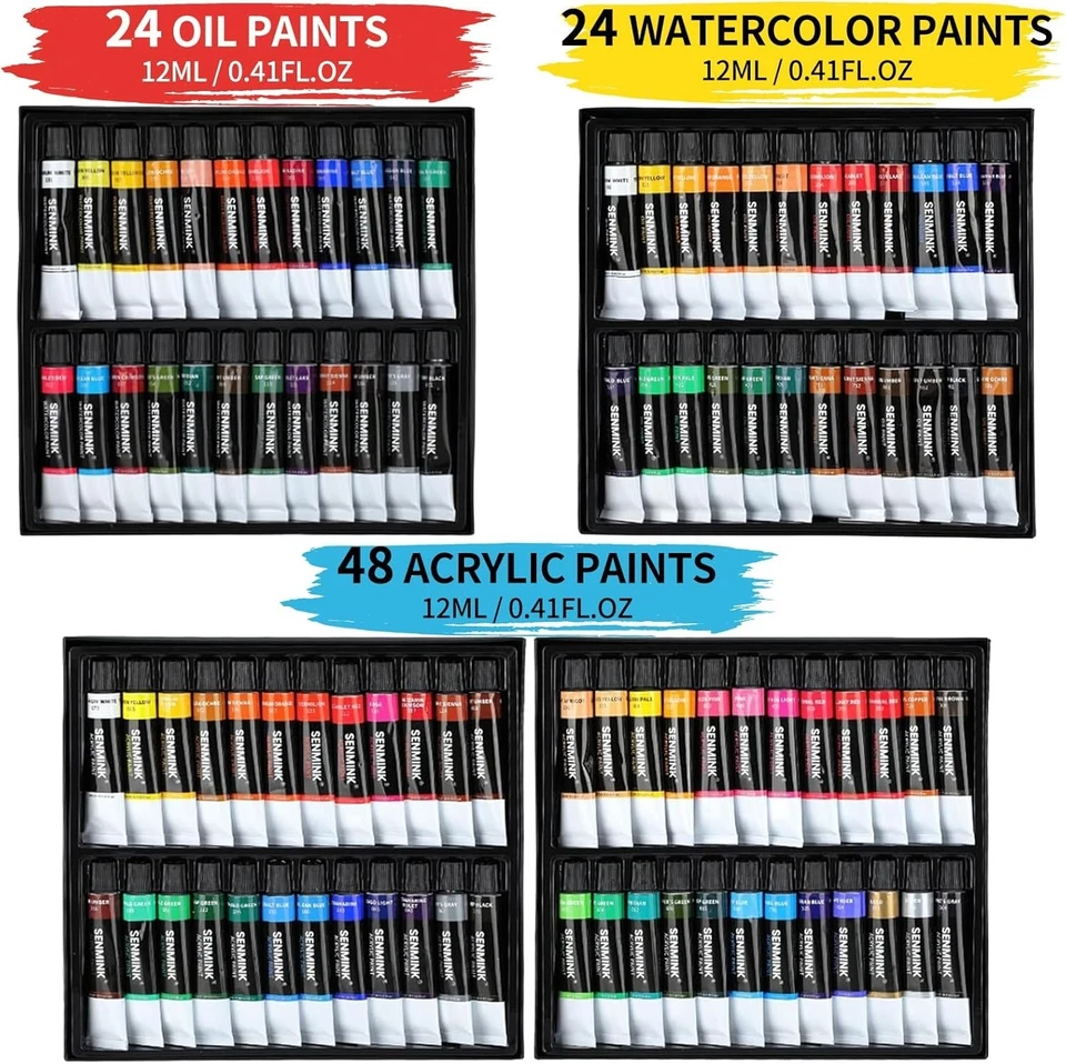 Paint Set for Adults & Kids, 67 Pcs Canvas Painting Kits, 32 Colors Acrylic - image 2 of 4