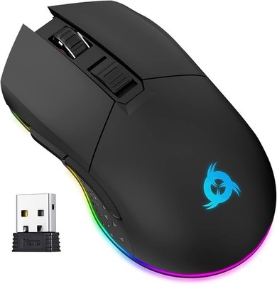 KLIM Blaze Wiederaufladbare Kabellose Gaming Maus RGB NEU 2024 - Schwarz
