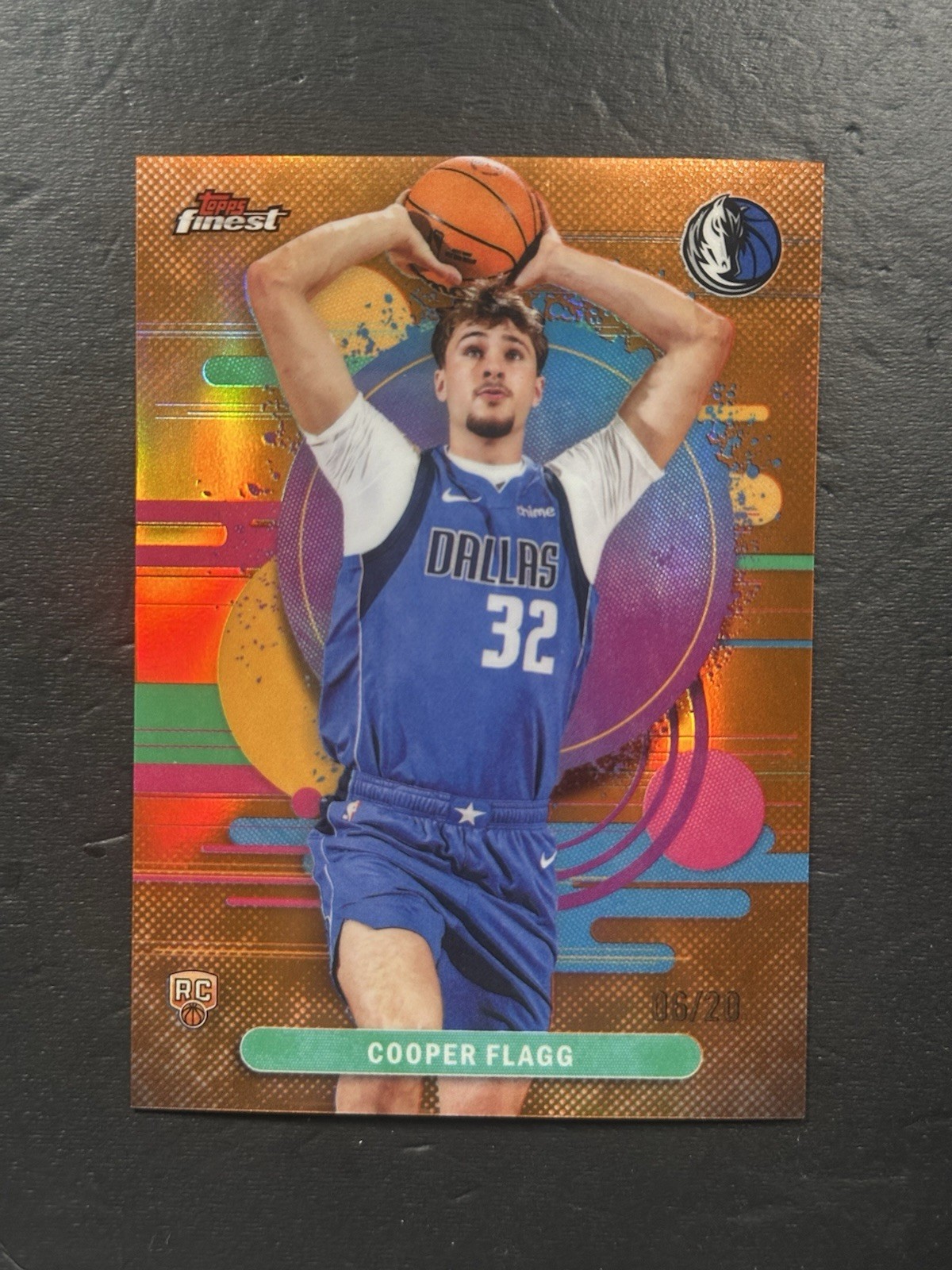 2025/2026 Topps Finest Cooper Flagg Uncommon Orange /20 RC Mavericks