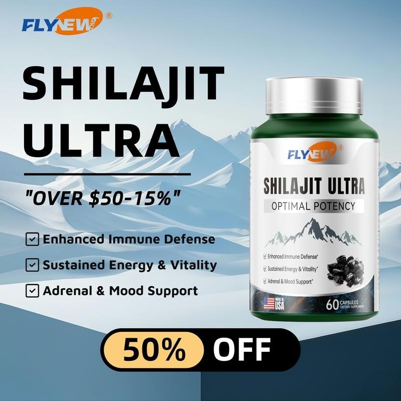 Buy 2get1 Flynew Optimal Potency Shilajit Ultra 60Capsules Made inEssential Mine