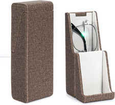 Flip-top Glasses Case, Bracket Type Hard Shell Eyeglasses Holder for Women Men
