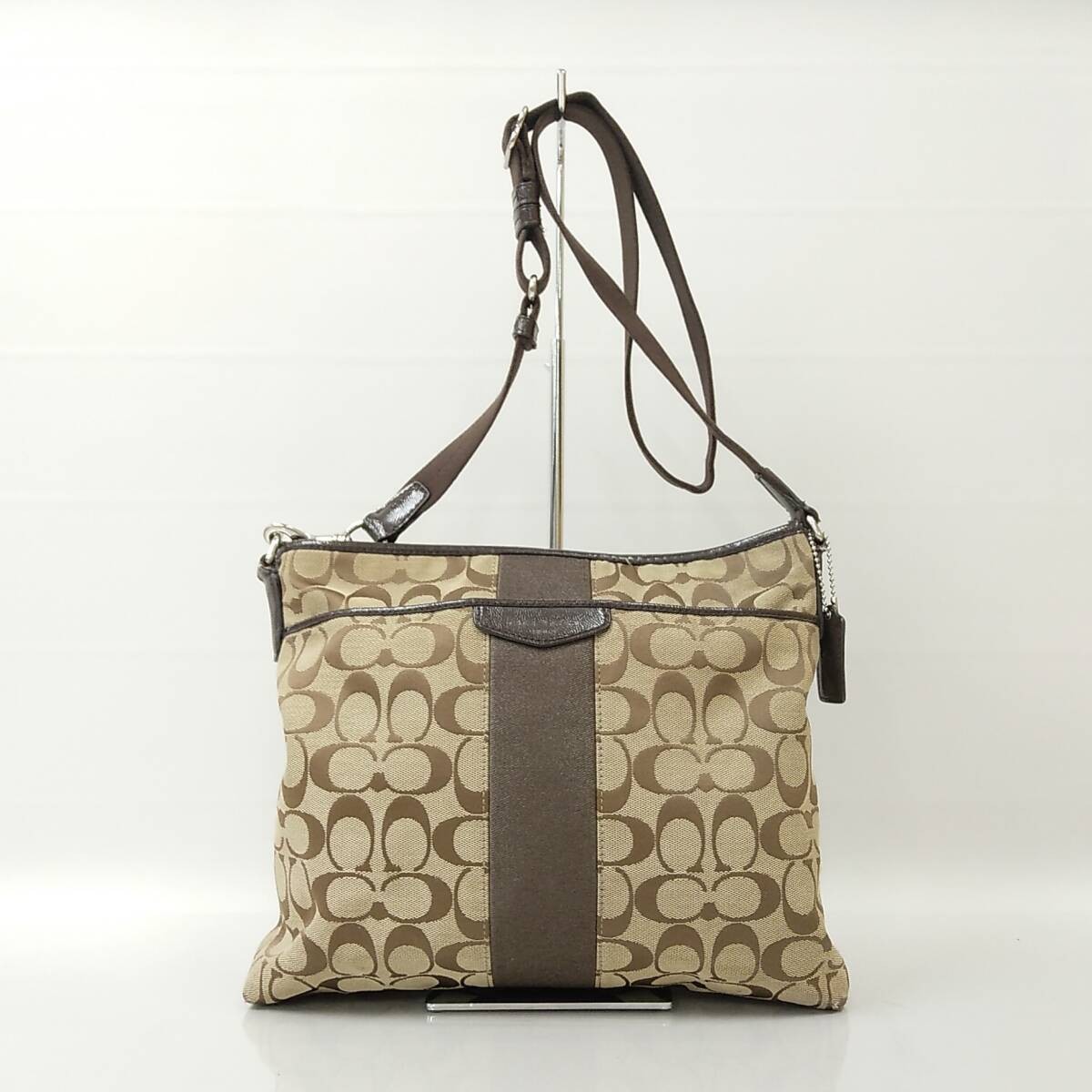 Coach Signature Dark Brown Shoulder Bag 72B223