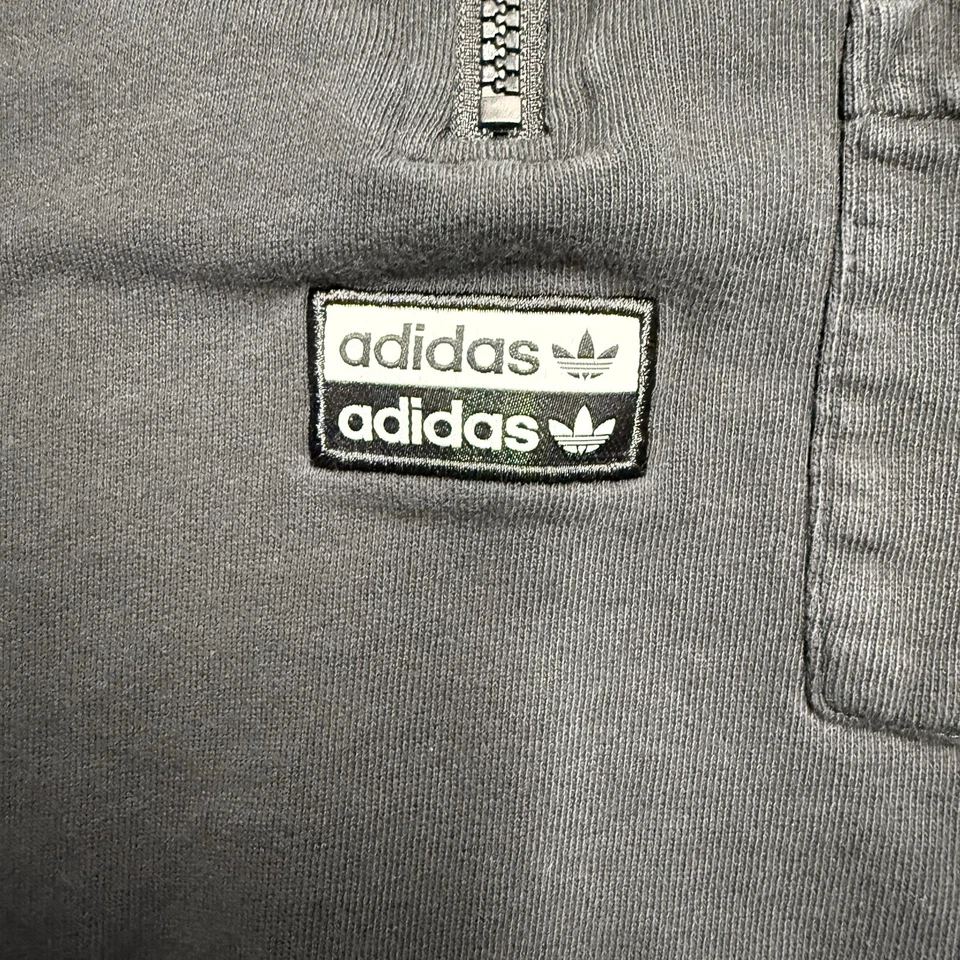 Adidas Originales Recortado 1/2 Cremallera Pullover Sudadera Mujer Mediana Negra Foto 2 de 4