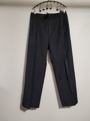 Jos. A. Bank Men s Black Pinstripe Pleated Dress Pants Slacks Waist 36