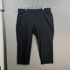 Susan Graver Petite Weekend Premium Stretch Slim-Leg Pants Black, Petite X-Large