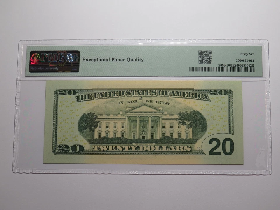 $20 2009 Near Solid Serial Number Federal Reserve Bank Note Bill UNC66 #66666626 - Image 4 of 4