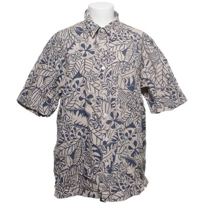 Old Navy, Kurzarmhemd, Größe: L, Blau/Beige/Mehrfarbig, Blumen, Damen #uvW