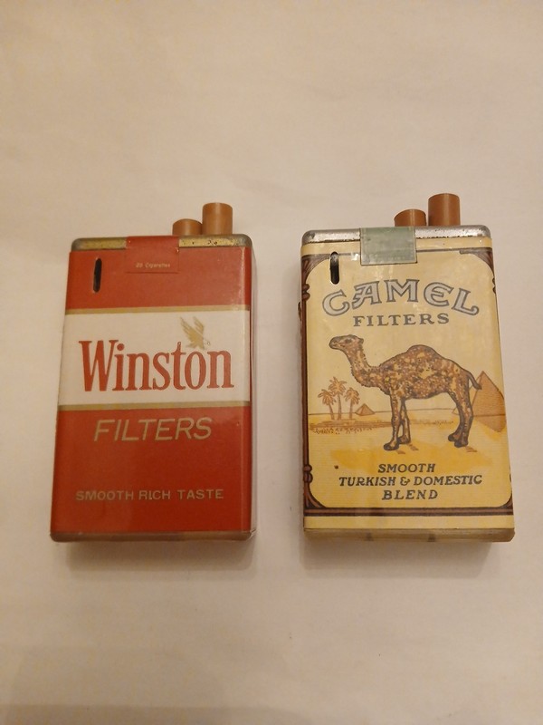 Vintage Winston And Camel Cigarette Lighters