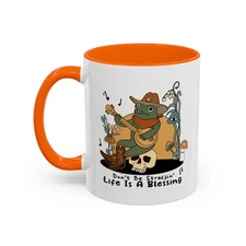 Froggy's Melodic Meditation Whimsical Cowboy Frog, Mystical Botanical Coffee Mug