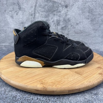 Jordan 6 Retro DMP Shoes Youth Size 1.5Y Black Metallic Gold Sneakers CT4965-007