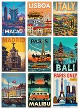 VINTAGE TRAVEL HOLIDAY POSTER ART - FRAMED & LAMINATED OPTIONS a