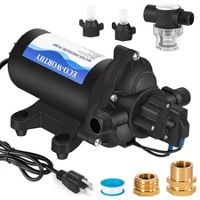 ECO-WORTHY 33-Series Industrial Water Pressure Pump 110V AC 4.0GPM 50PSI RV F...