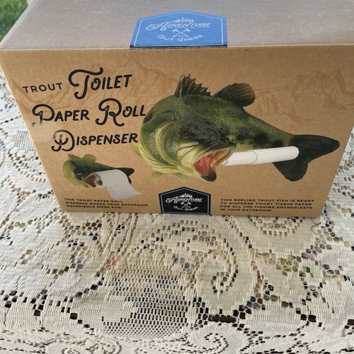 Reeling Trout Bathroom Toilet Paper Holder Dispenser New in Box - Picture 2 of 5