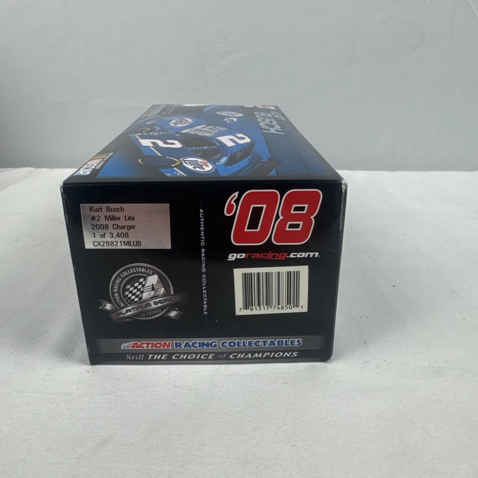 Action Racing Collectibles NASCAR Kurt Busch #2 1:24 Scale Stock Car Adult NEW - Image 2 of 4