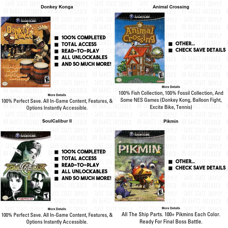 Smash Melee Mario Kart Sunshine Luigis Mansion Kirby Animal Crossing Memory Card - Image 4 of 4